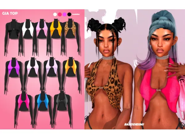 Alpha GIA TOP by BADDDIESIMS - The Sims 4 Custom Content