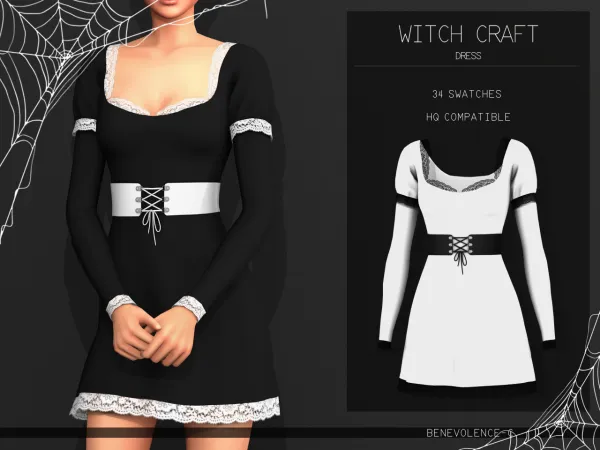 Alpha Witch Craft Dress - The Sims 4 Custom Content