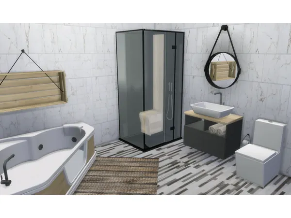 Alpha ZONE Bathroom sims by Nordica - The Sims 4 Custom Content