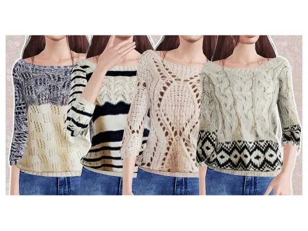 halosims 26k followers gift part two fall sweaters by simsfinds - The Sims 3 Custom Content