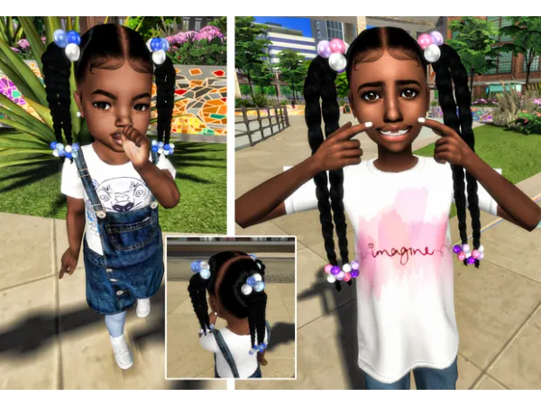 Alpha Lil Kiki Lil Keisha Twists - The Sims 4 Custom Content