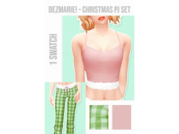 Maxis Match SHERPA LINED CHRISTMAS PJ SET - The Sims 4 Custom Content