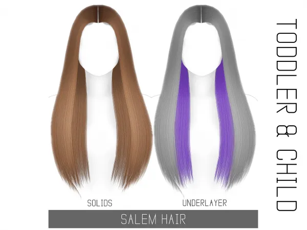 Alpha SALEM HAIR TODDLER CHILD - The Sims 4 Custom Content