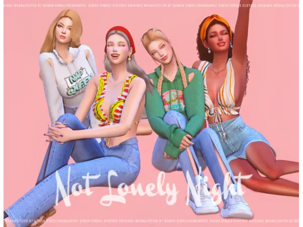 Alpha Not lonely night set [뉴엔] by new_en092 - The Sims 4 Custom Content