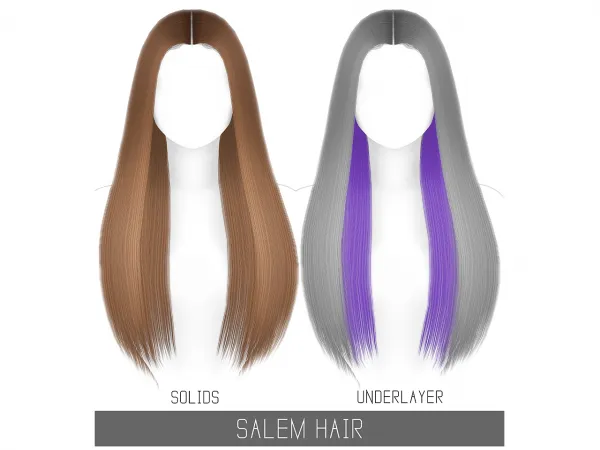 Alpha SALEM HAIR by simsfinds - The Sims 4 Custom Content