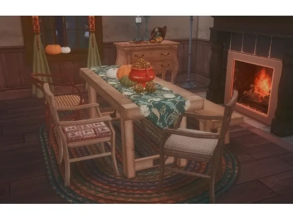 Maxis Match Autumn Dining set - The Sims 4 Custom Content