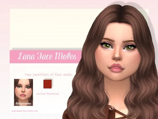 Maxis Match LadySimmer94's Lana Face Moles - The Sims 4 Custom Content