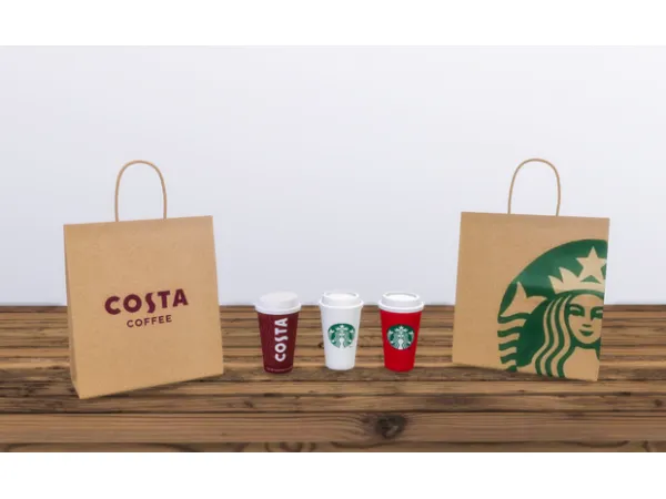 Alpha Takeout Coffee Set by simmerkatex - The Sims 4 custom content