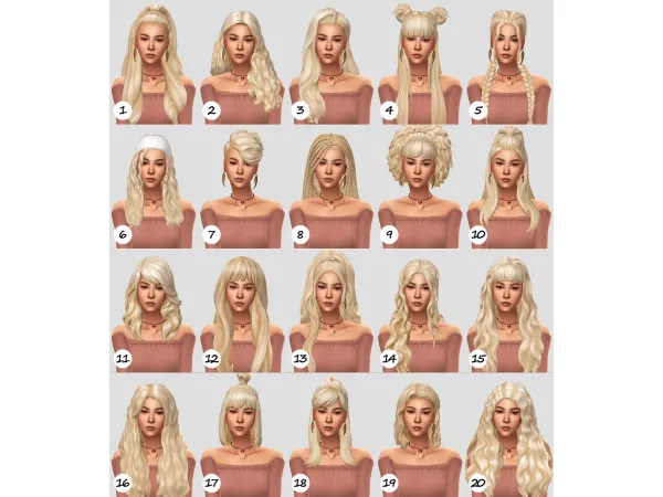 Maxis Match Natural hair recolor dump ft Celeste Heffner maladi777 - The Sims 4 Custom Content