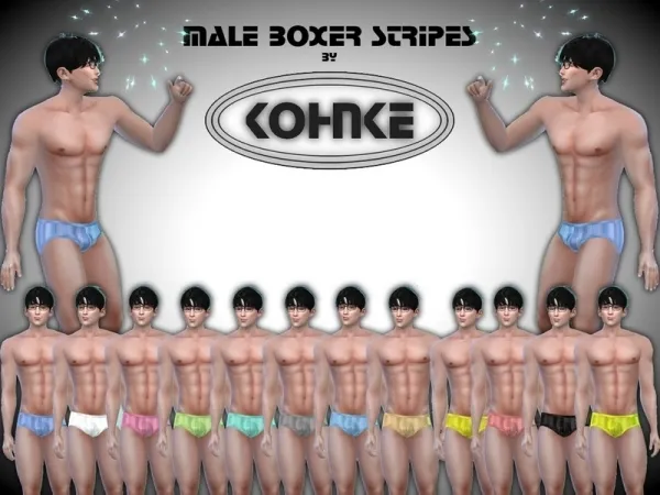 Mix CHKohnke's Kohnke Male Boxer Stripes - The Sims 4 Custom Content