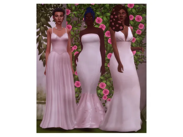 Maxis Match Tri Wedding Dresses Sims 4 Creator by Zeussim - The Sims 4 Custom Content
