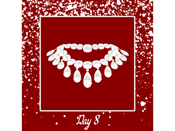 Alpha Russian Rivère Diamond Necklace Day 8 by NormalSiim - The Sims 4 Custom Content