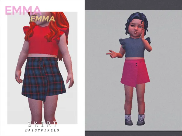 Alpha Emma Skirt ( ) by daisypixels - The Sims 4 Custom Content