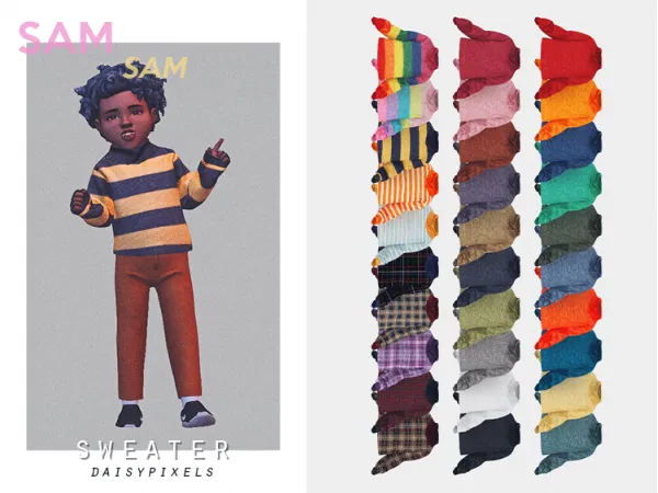 Maxis Match Sam Sweater ( ) - The Sims 4 Custom Content