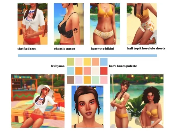 Maxis Match BEACH VIBES RECOLORS PACK - The Sims 4 Custom Content