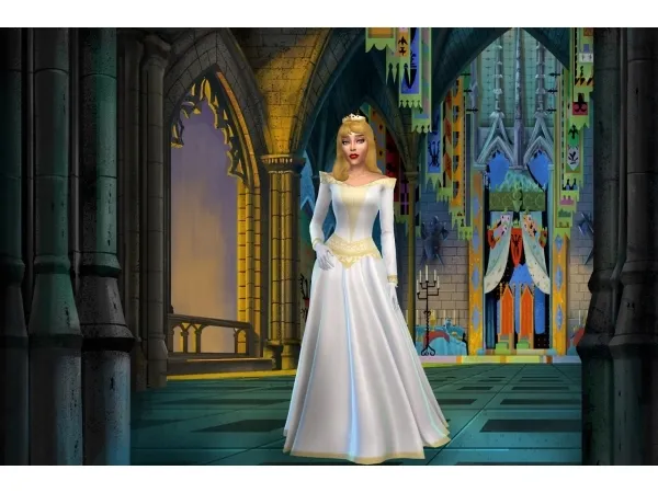 Maxis Match AURORA WEDDING DRESS - The Sims 4 Custom Content