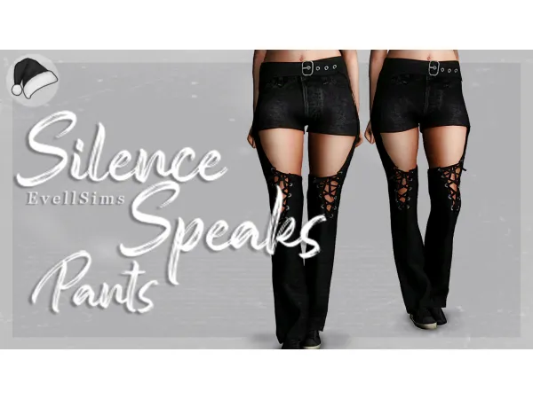 Alpha Evellu2019s Advent Calendar Day 10 Silence Speaks Pants - The Sims 4 Custom Content