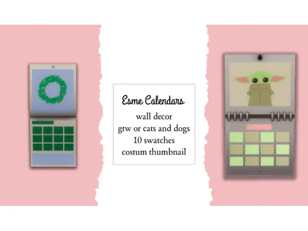 Alpha Advent Calendar Day 10 Esme Calendars Simmer by NekoChan - The Sims 4 Custom Content