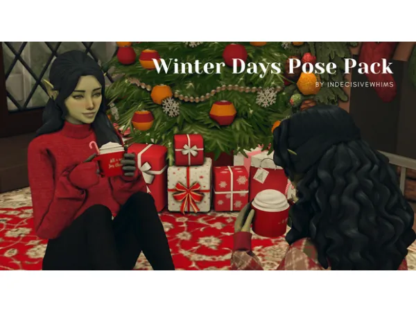 Alpha Winter Days Pose Pack by Indecisivewhims - The Sims 4 Custom Content