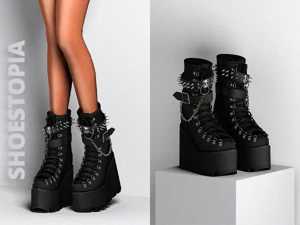 Alpha shoestopia gothic boots - The Sims 4 Custom Content