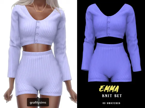 Alpha Emma Knit Set - The Sims 4 Custom Content