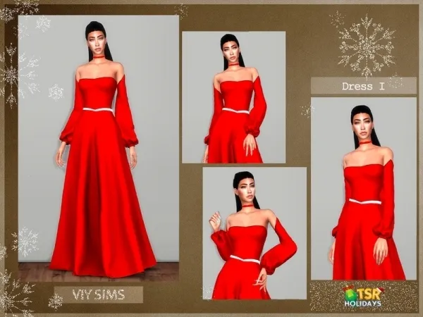 Maxis Match Viy Sims' Holiday Wonderland Dress VI - The Sims 4 Custom Content