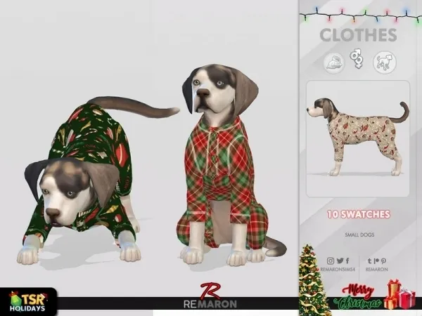 remaron's Holiday Wonderland - Jumpsuits for Small Dogs 01