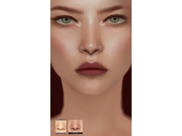 Alpha skindetail 06 preset 01 HQ nose si by Alf - The Sims 4 Custom Content