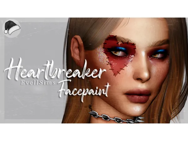 Alpha Evells Advent Calendar Day 13 Heartbreaker Facepaint - The Sims 4 Custom Content