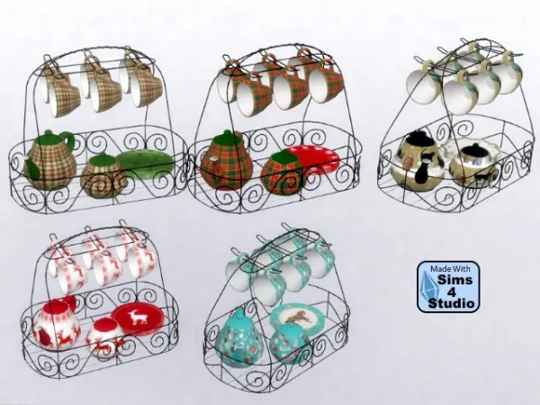 Maxis Match Christmas Dish Rack - The Sims 4 Custom Content