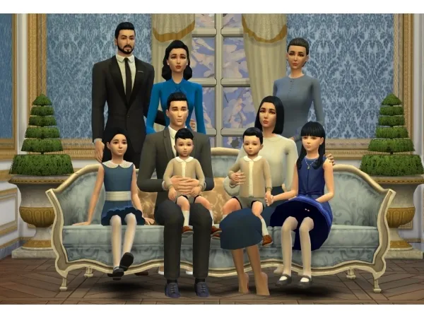 Alpha MelonSloths Christmas calendar Day 13 Family portrait pose set - The Sims 4 Custom Content
