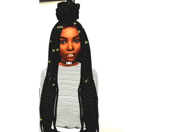 Alpha Poetic Braids by EbonixSims - The Sims 4 Custom Content