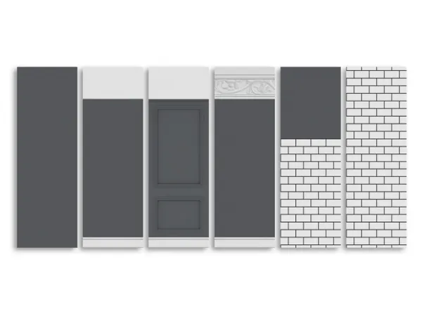 Maxis Match Scandi Elegance Wall Set by Sooky88 - The Sims 4 Custom Content