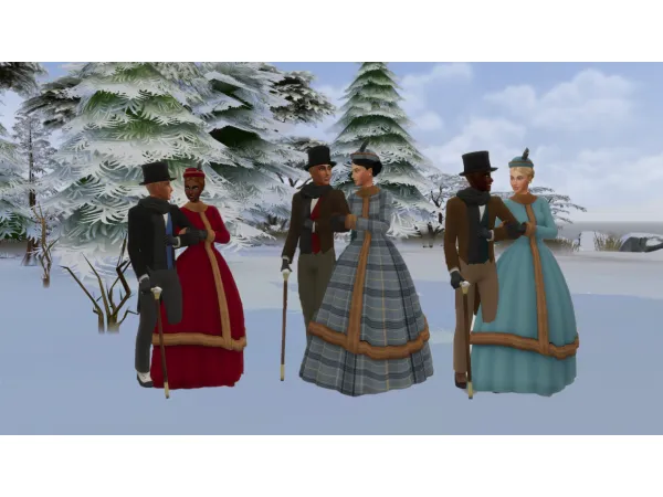 Alpha Winter Walking Deco Sims - The Sims 4 Custom Content