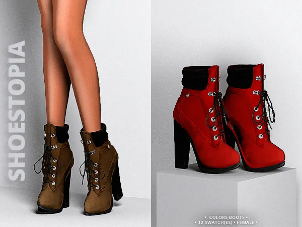 Alpha shoestopia colors boots - The Sims 4 Custom Content