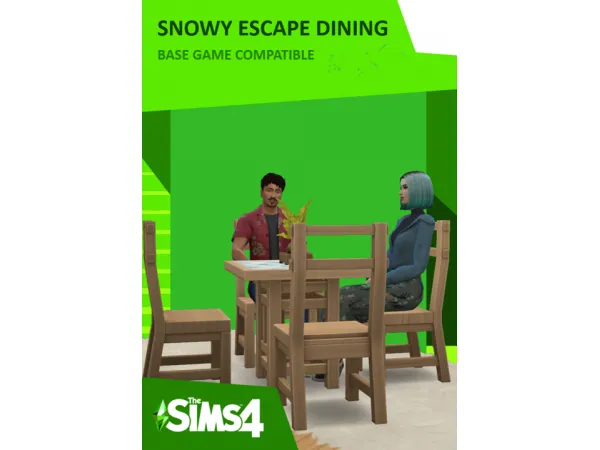 Maxis Match Snowy Escape Dining - The Sims 4 Custom Content