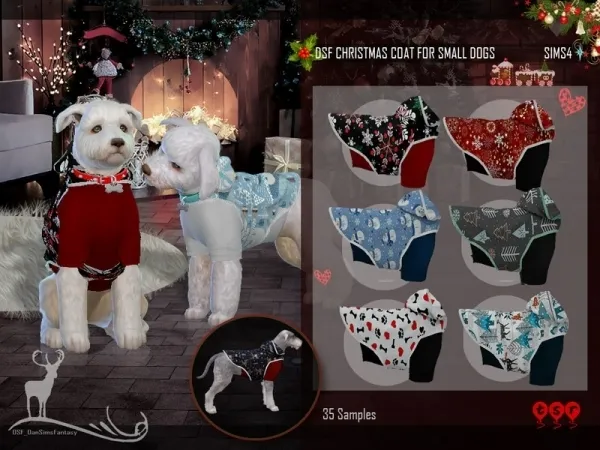 DanSimsFantasy's DSF CHRISTMAS COAT FOR SMALL DOGS