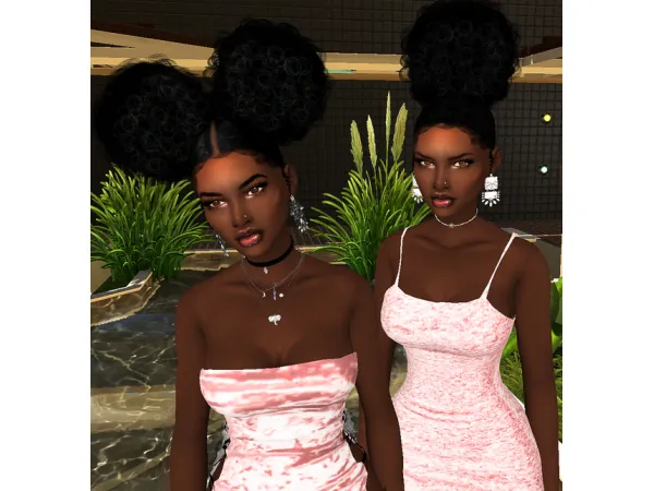 Alpha Babygirl Afro Puffs by EbonixSims - The Sims 4 Custom Content
