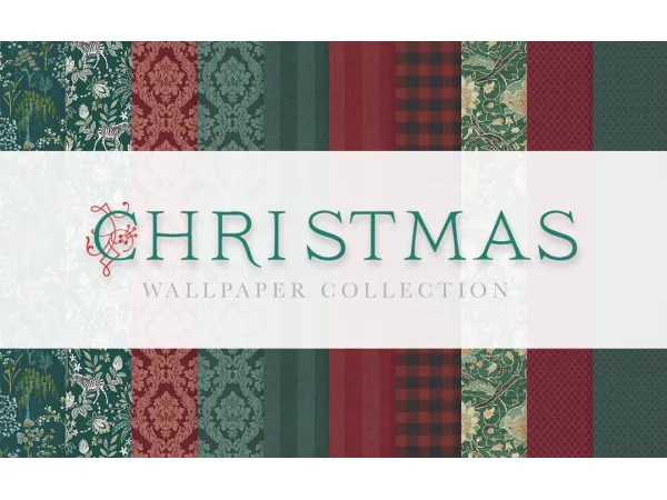 Maxis Match Christmas Wallpaper Collection - The Sims 4 Custom Content