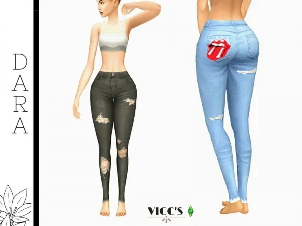 Mix Vicc234's Emily Pants - The Sims 4 Custom Content