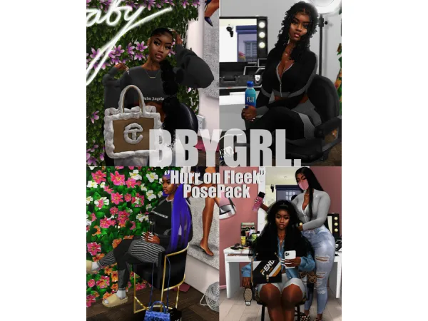 Alpha ''Hurr on Fleek'' PosePack FREE by BBYGRL - The Sims 4 Custom Content