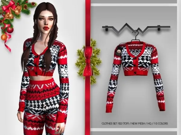 Alpha busra tr's Clothes SET 102 (TOP) BD386 - The Sims 4 Custom Content