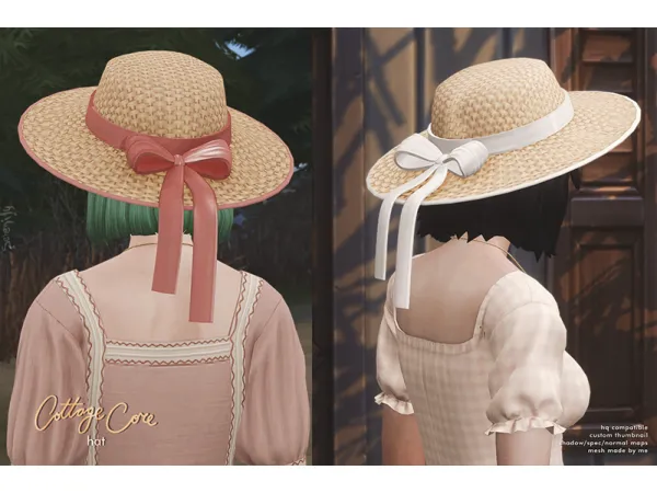 Maxis Match Cottage Core Hat01 - The Sims 4 Custom Content