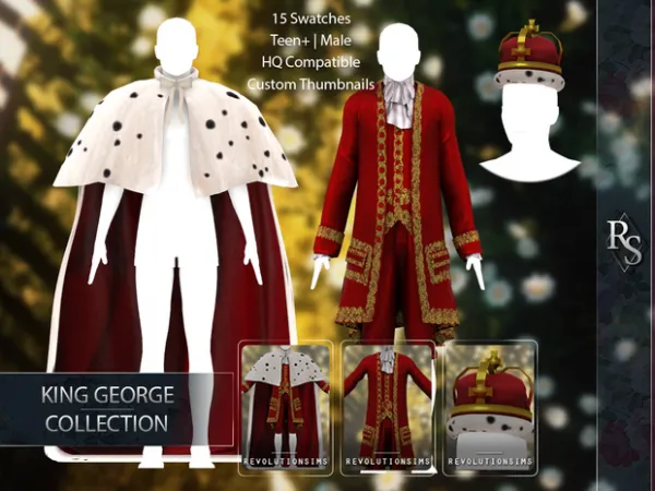 Alpha King George Collection by Revolution Sims - The Sims 4 Custom Content