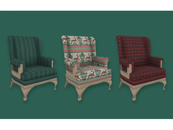 Maxis Match Cozy Christmas Chair - The Sims 4 Custom Content