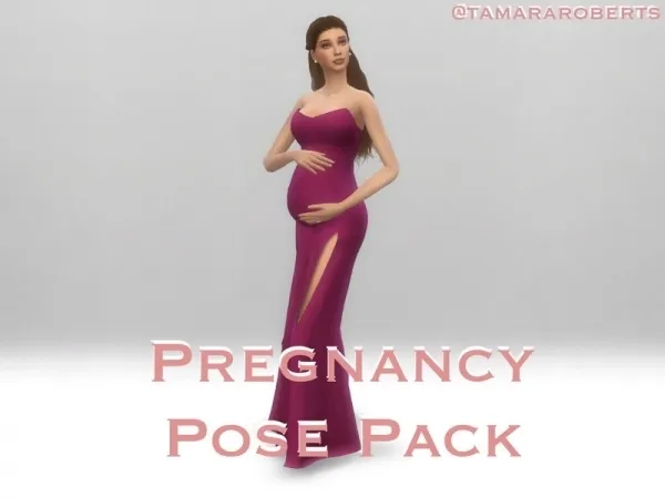 Alpha tamararoberts' Pregnancy Pose Pack - The Sims 4 Custom Content