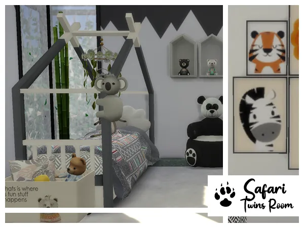 Alpha Twins Safari Room - The Sims 4 Custom Content