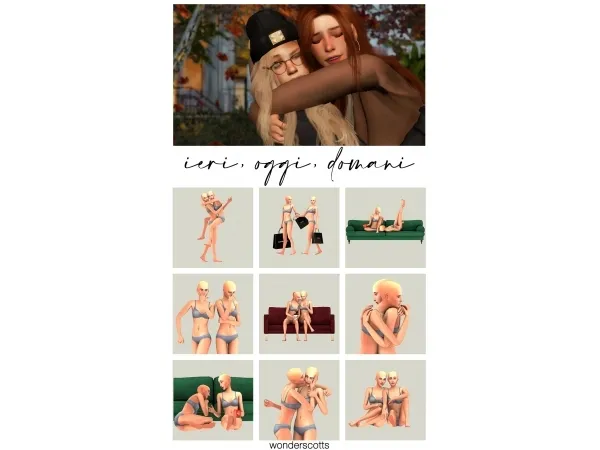 Alpha IERI OGGI DOMANI by wonderscotts - The Sims 4 Custom Content