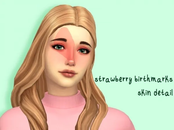 Maxis Match plasmafruitsalad's strawberry birthmark skin detail - The Sims 4 Custom Content