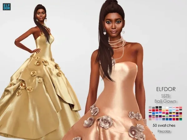Alpha SSTS Ball Gown RE RC - The Sims 4 Custom Content
